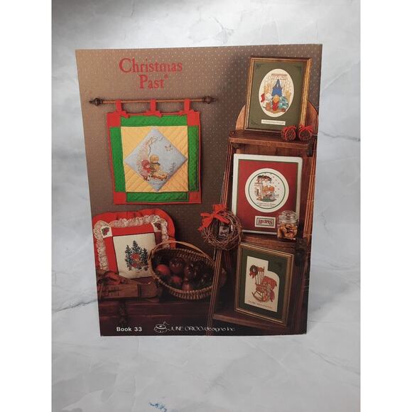 1985 June Grigg Designs Counted Cross Stitch Leaflet Christmas Past - Picture 6 of 8